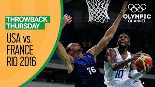 USA vs France  Basketball  Rio 2016  Condensed Game  Throwback Thursday [upl. by Olvan]