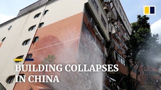 Buildings Collapse After Earthquake Rocks Taiwan [upl. by Dosi]