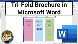 Make a Trifold Brochure in Word [upl. by Ahsuat304]