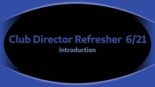 Bridge Club Director Refresher 621 Introduction [upl. by Siurad]