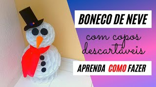 Super boneco de neve de copo descartável  DIY [upl. by Johansen]