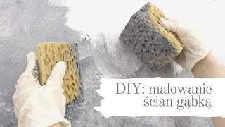 DIY Malowanie ściany gąbką  How to Sponge Paint a Wall Dom z duszą [upl. by Hanan914]