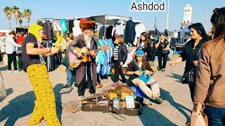 4K Ashdod Market Walking Tour Israel [upl. by Cozza]