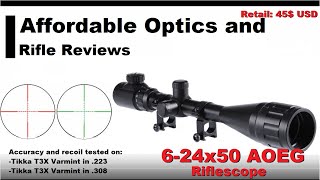 624x50 AOEG Riflescope review [upl. by Lah536]