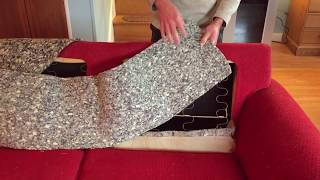 Remove those Attached Back Cushions Quickly  Slipcover Project Part 1 [upl. by Brandise686]