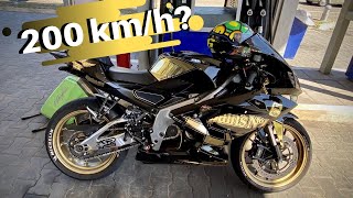 TOP SPEED APRILIA RS 125 200 kmh [upl. by Ariaek]