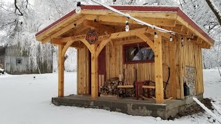 Woodfired timberframe sauna  quick tour [upl. by Rosamond496]