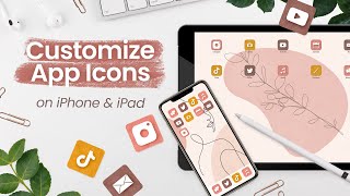 How To Change App Icons On iPhone and iPad iOS 14 • Free Icons [upl. by Enaled]