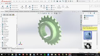 How to design Sprocket in solidworks [upl. by Oivat939]