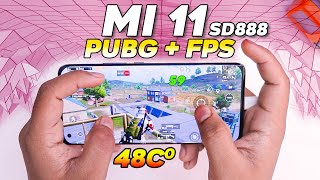 Mi 11 Pubg Test with FPS Meter  Gaming Review amp Heating  SD 888 ne tho 🔥 Lga di [upl. by Jaime]