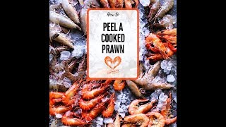 How to peel a cooked prawn [upl. by Ntsyrk]