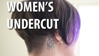 Womens Undercut and Hairstyle [upl. by Anilok]