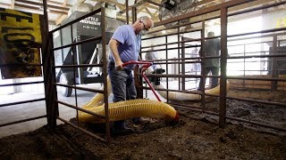 Muck Stalls and Pens Faster with Little Wonder AgVac Agricultural Vacuum [upl. by Janeen15]