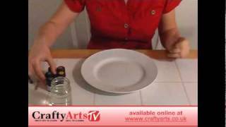 How to Paint Ceramic Dinner Plates  available at Crafty Arts [upl. by Enyak]