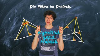 Höhe im Dreieck  Konstruktion einfach erklärt [upl. by Dysart477]