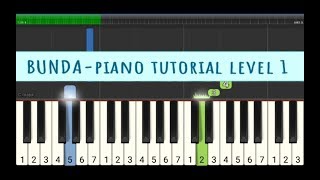 Bunda tutorial piano level 1 pemula  melly goeslaw  not angka melodi [upl. by Ennahgem867]