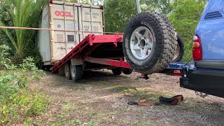 Moving a 20ft Shipping container without a crane It was a challenge [upl. by Remled811]