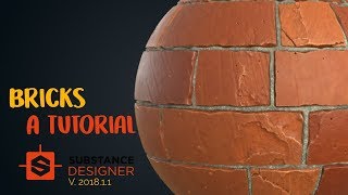 Brick Material in Substance Designer  Beginner Tutorial [upl. by Hamer]