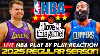 🔴LAKERS vs LA CLIPPERS │ 2025 NBA Basketball Game PlayByPlay Reaction amp Scoreboard [upl. by Yelsna]