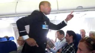 KLM Flight Attendant safety briefing [upl. by Inail]