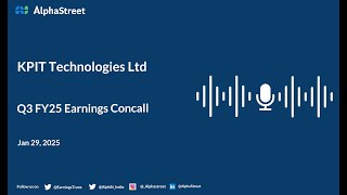 KPIT Technologies Ltd Q3 FY202425 Earnings Conference Call [upl. by Mcintosh]