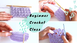 16 Essential Crochet Stitches and Skills Every Beginner Should Know  Beginner Crochet Master Class [upl. by Ttenrag]