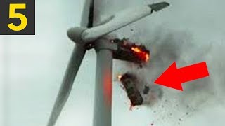 Top 5 Wind Turbine FAILS amp Mishaps [upl. by Notpmah]