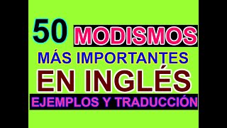 MODISMOS EN INGLES [upl. by Collis]