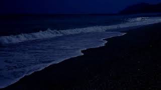 Olas del mar en la noche para dormir  relajacion natural 1080PHD [upl. by Lashonda552]