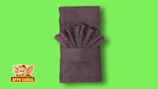 Towel Folding  Unique Hand Towel Fold [upl. by Ecerahc350]