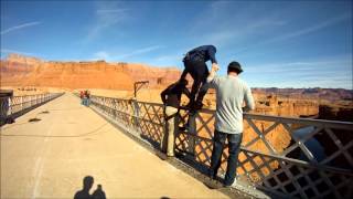 Navajo Bridge Bungee Jump GoPro Hero [upl. by Boniface]