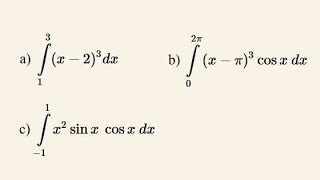 Oblicz całki oznaczone  trzy przykłady [upl. by Eellehs75]