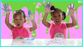 Sekora amp Sefari Make Slime  Nickelodeon Slime Kit [upl. by Ajat]