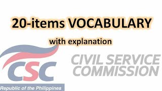 Vocabulary Mock Exam Civil Service Entrance test English Verbal Reasoning Test [upl. by Hyacinth]