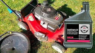 Toro Lawn Mower Oil Change [upl. by Uhej]