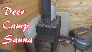 How Our Off Grid Wood Stove Sauna Works [upl. by Anaela612]