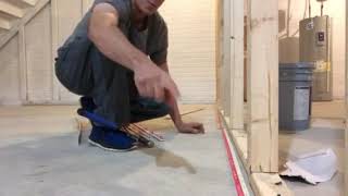 Installing carpet strips on concrete subfloor [upl. by Lavine]