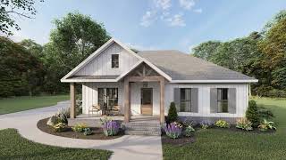 MODERN FARMHOUSE PLAN 04100240 WITH INTERIOR [upl. by Avevoneg]