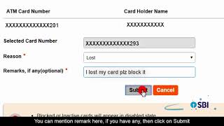 SBI RINB – How to Block Your ATM  Debit Card Online [upl. by Waylon]