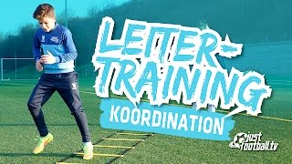 Fussballtraining Leitertraining  Koordination  Kondition [upl. by Hsekin]