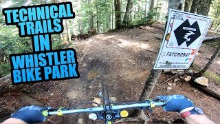 RIDING THE MOST TECHNICAL MTB TRAILS IN WHISTLER BIKE PARK [upl. by Rojam]