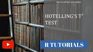 Hotelling Tsquared test using R [upl. by Dralliw]