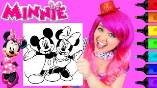 Coloring Minnie amp Mickey Mouse Disney Coloring Page Prismacolor Markers  KiMMi THE CLOWN [upl. by Arhez54]