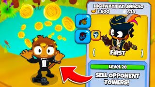 The NEW Hero in BTD Battles 2 SELLS YOUR OPPENENTS TOWERS [upl. by Emixam]