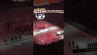 Rene Rancourt singing US and Canadian Anthem [upl. by Darcee]