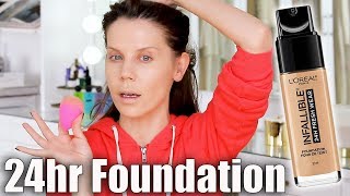 FULL DAY WEAR TEST  LOreal 24hr Foundation [upl. by Alohs662]