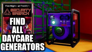 FNAF Security Breach – Find All Daycare Generators Locations [upl. by Wardieu]