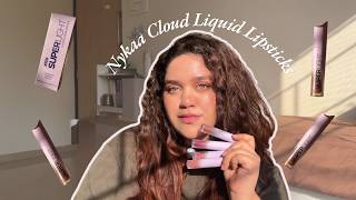 NEW Nykaa Superlight Cloud Liquid Lipstick  Swatch  Review [upl. by Lodovico662]