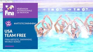 USA 🇺🇸 Tremendous Team Free Routine  FINA Artistic Swimming World Series 2021 [upl. by Neelie513]