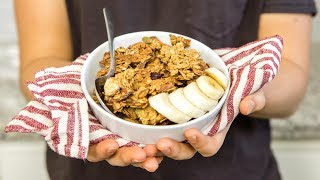 CRUNCHY VEGAN GRANOLA RECIPE  Easy  Healthy [upl. by Katti917]